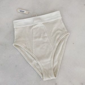 SKIMS ribbed cotton brief (BONE)